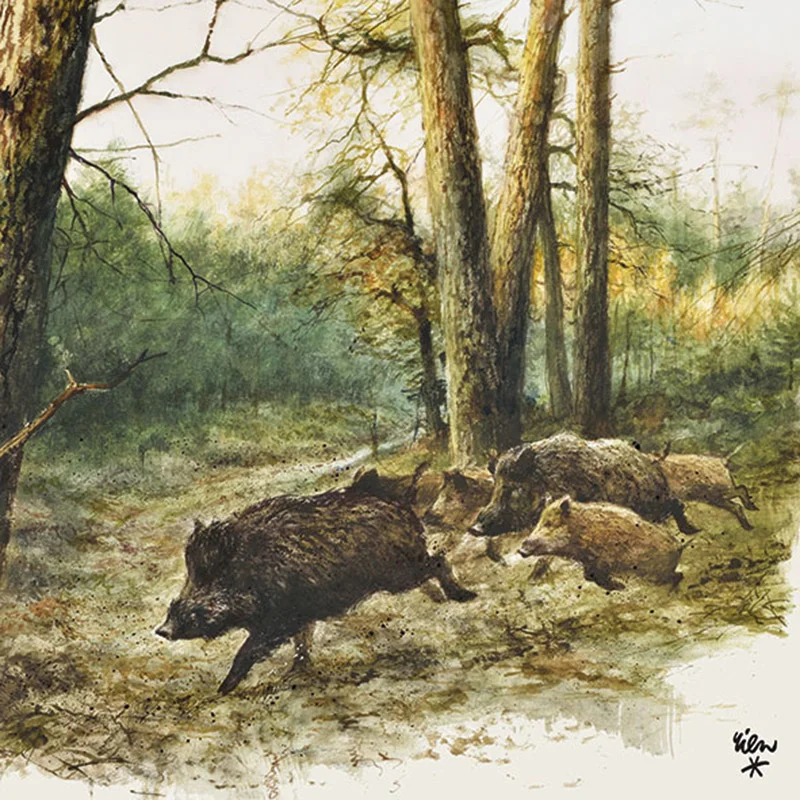 Jagdservietten Sauen - 20 Stück