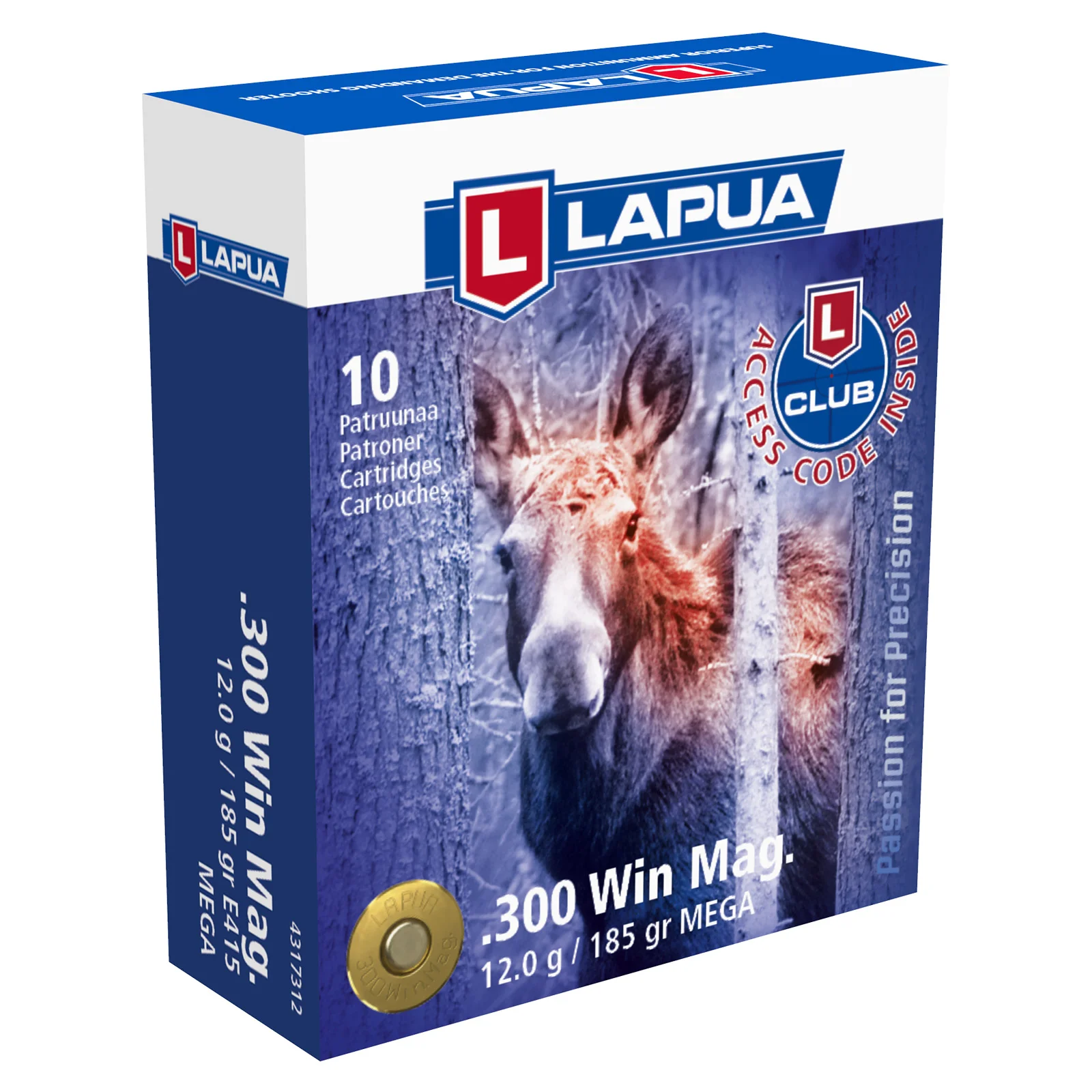 Büchsenpatronen .300WinMag Mega 12,0g/185gr - 10 Stück