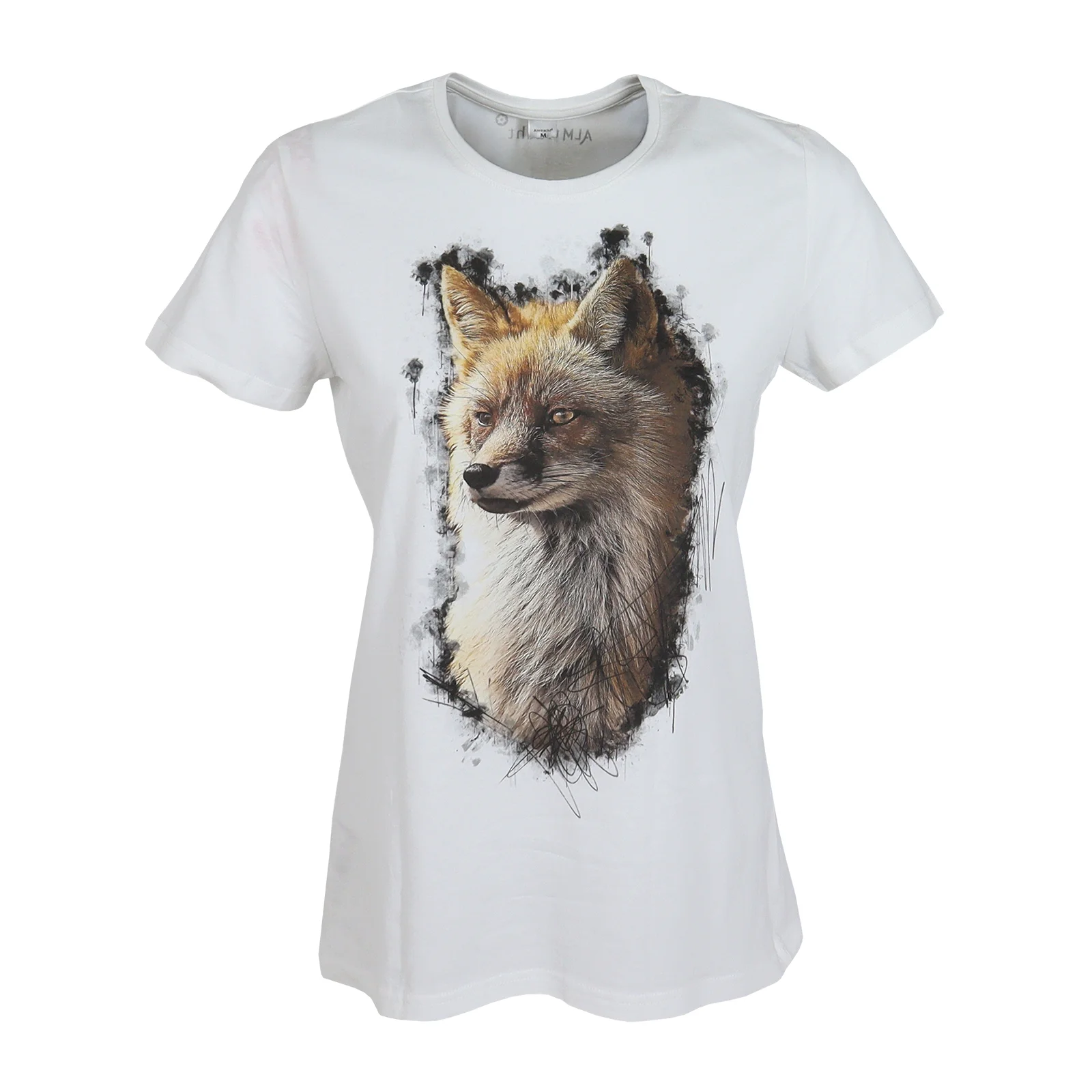 T-Shirt Damen Fuchs weiß