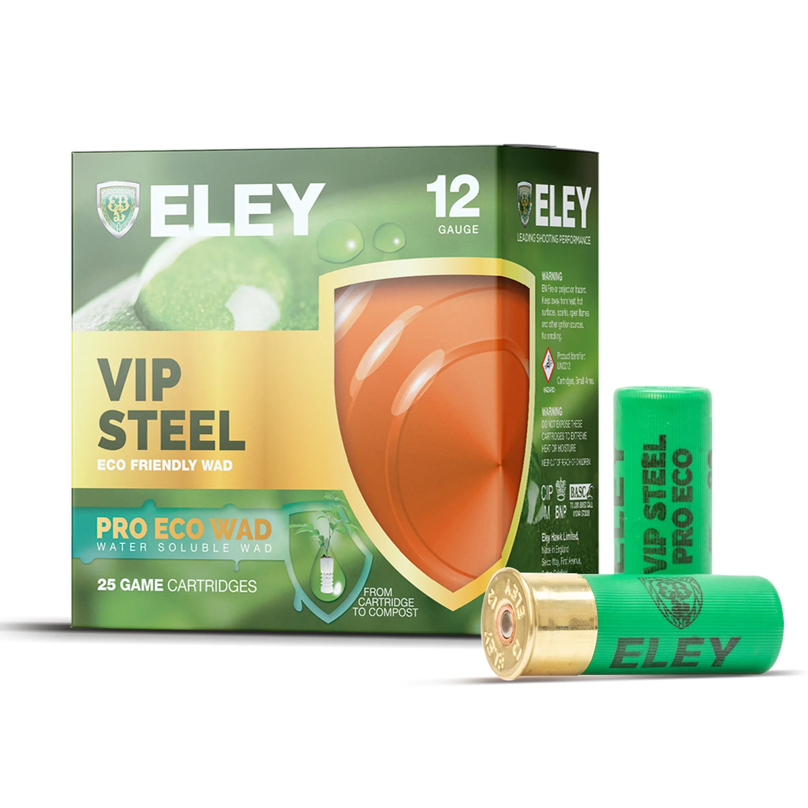 Schrotpatronen VIP Steel Pro Eco 12/70 24g - 25 Stück