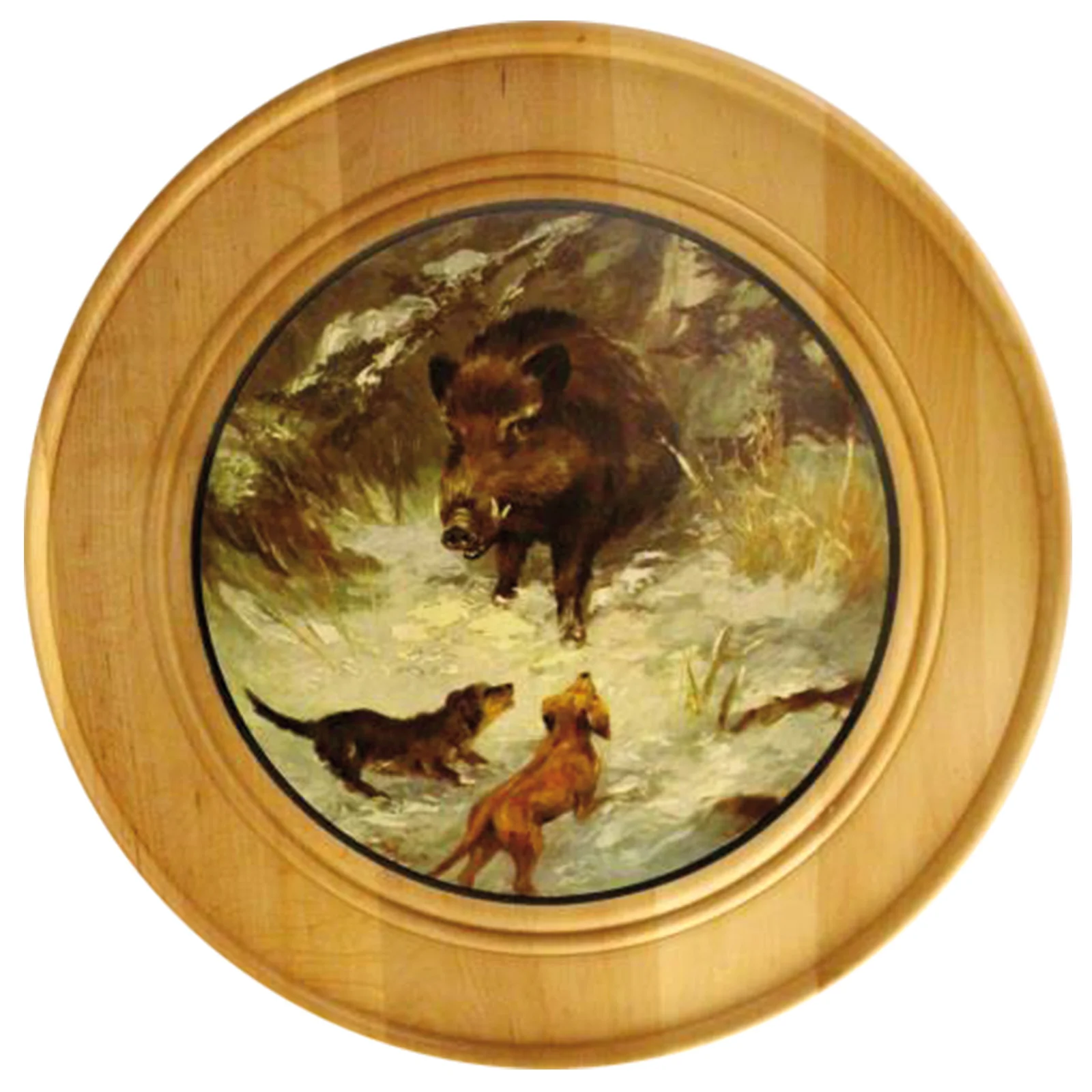 Ehrenscheibe aus Massivholz Sau 30 cm