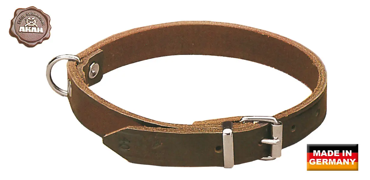 Halsband genietet aus Sattelleder
