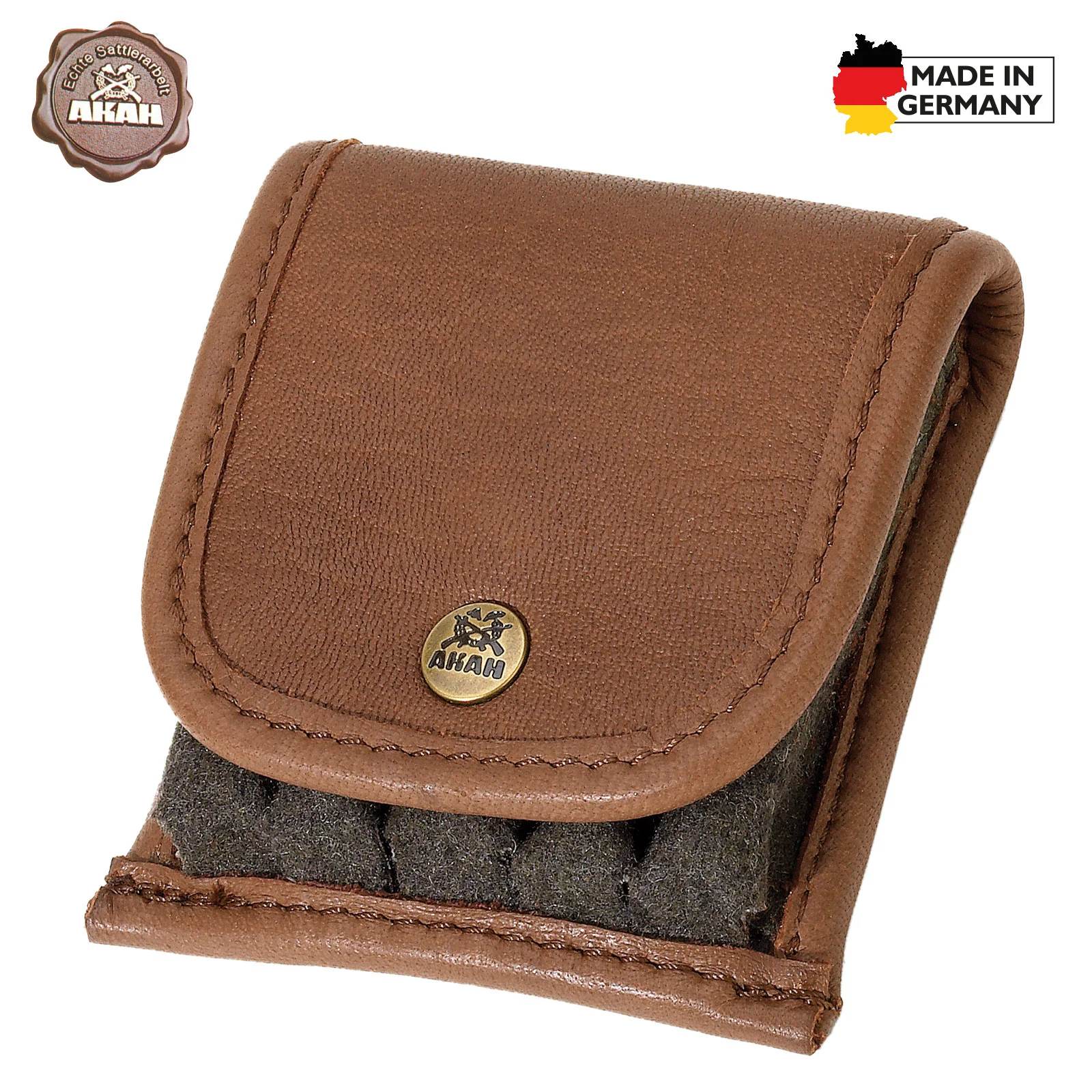 Patronenetui Elchleder mit Loden 