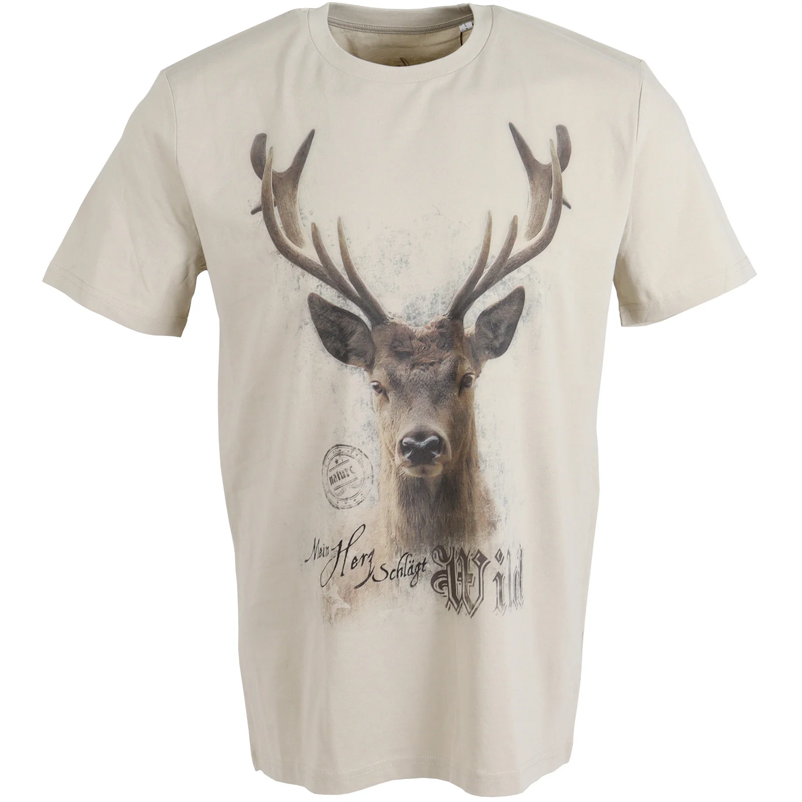 T-Shirt "Mein Herz schlägt wild" sand