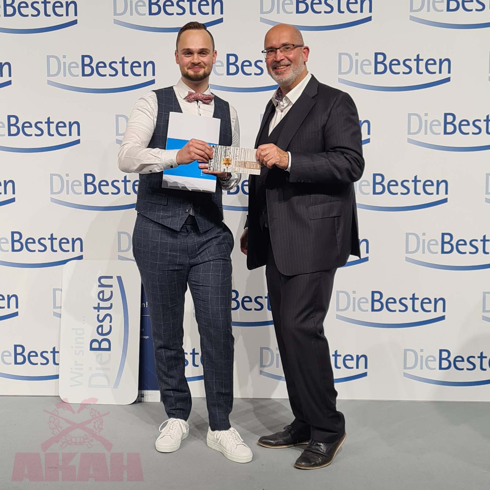 Julian Pütz-Wienpahl bei der IHK-Bestenehrung