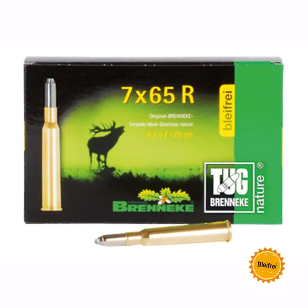 Büchsenpatronen 7x65R TUG nature+ 8,3g/128gr - 20 Stück