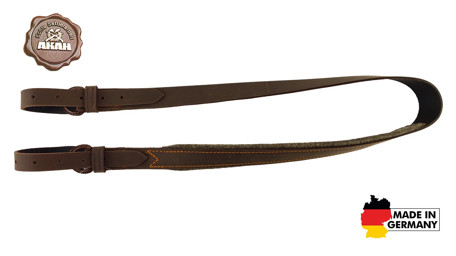 Gewehrriemen Pull-up Leder mit Wollfilz