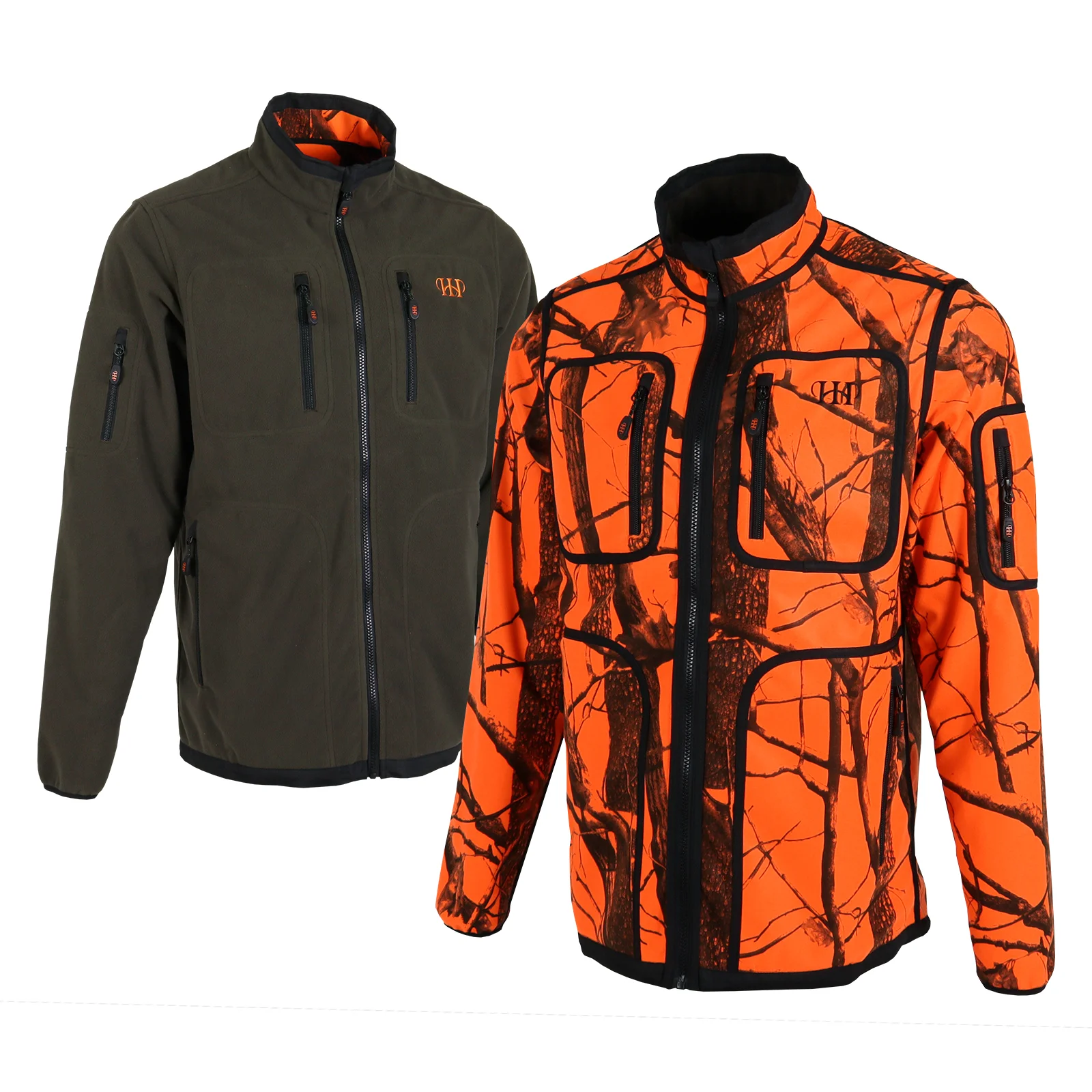 Wendbare Fleecejacke Camo Blaze