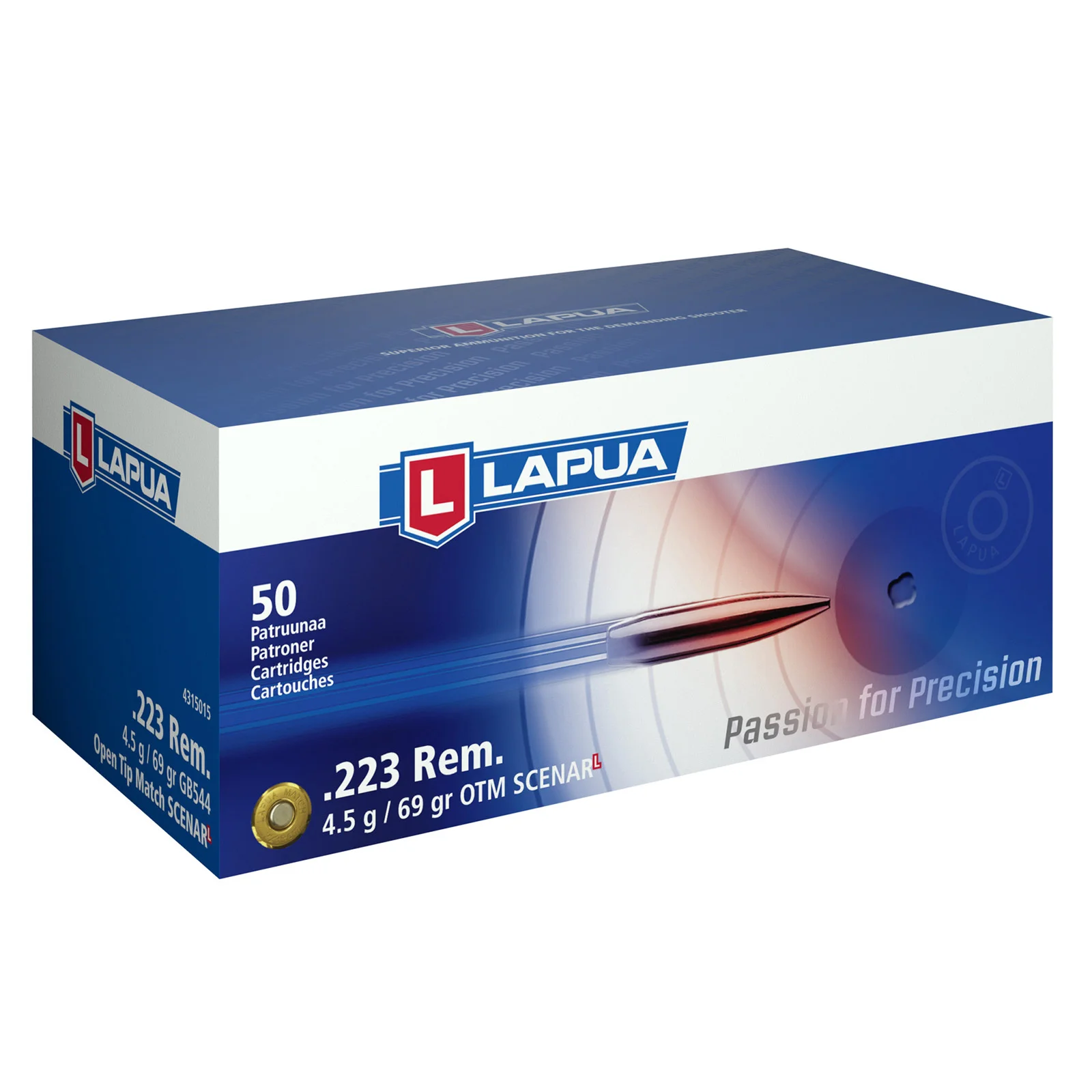 Büchsenpatronen .223Rem Naturalis 3,2g/49gr - 20 Stück