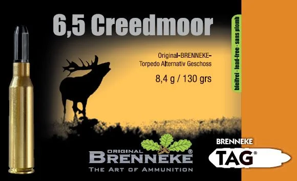 Büchsenpatronen 6,5Creedmoor TAG 8,4g/130gr - 20 Stück