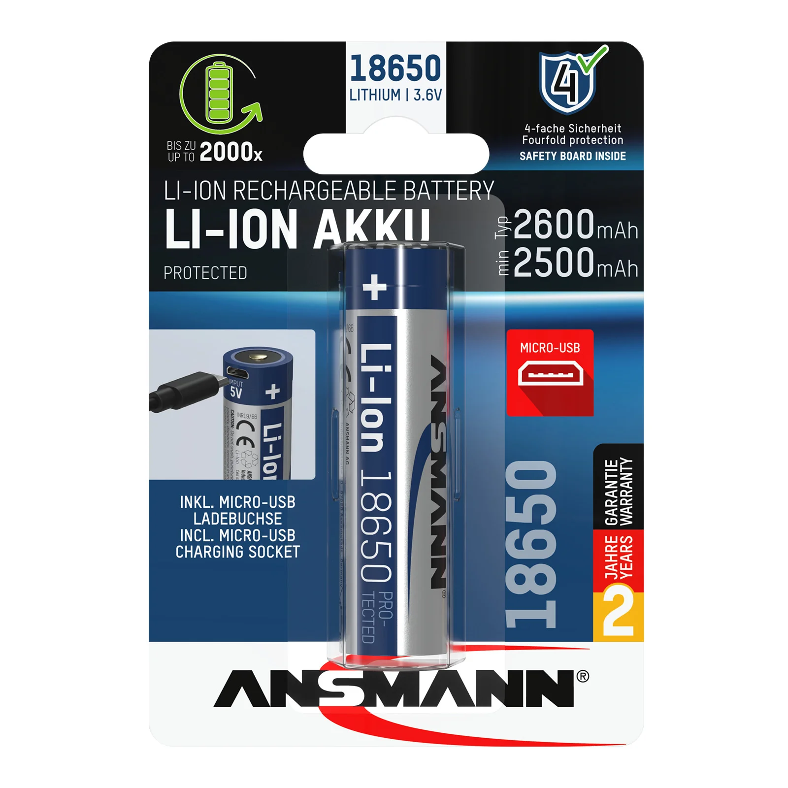 Li-Ion Akku 18650