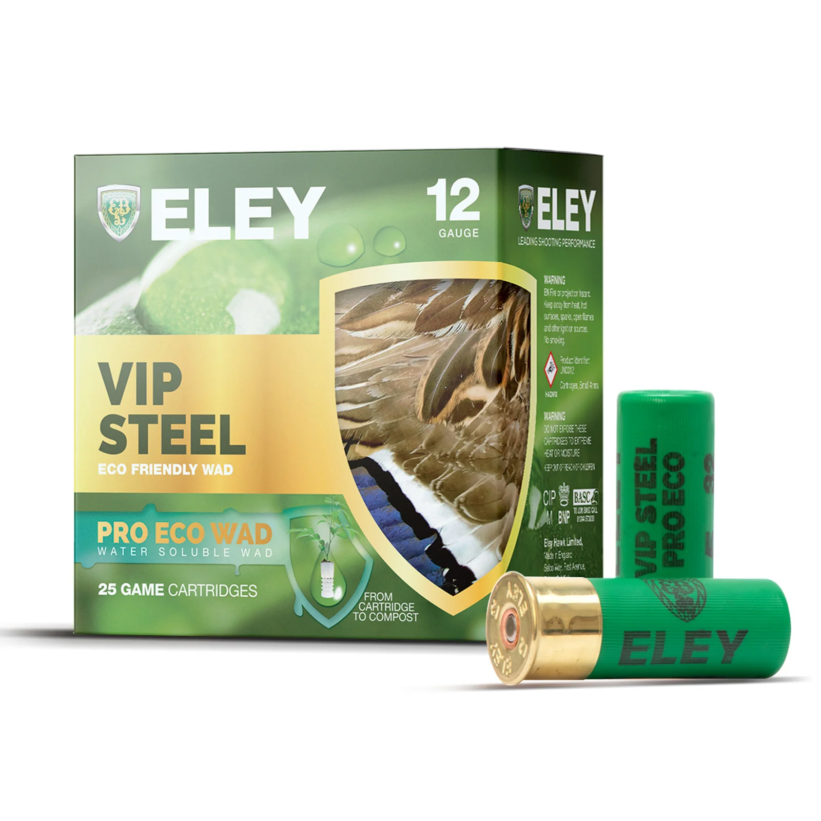 Schrotpatronen VIP Steel Eco 12/76 36g - 25 Stück