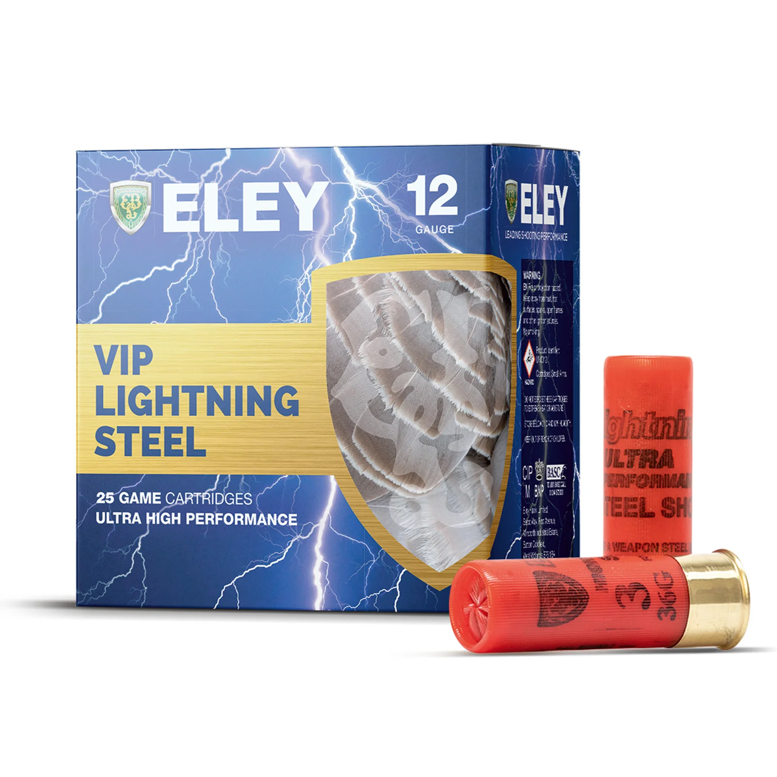 Schrotpatronen VIP Steel Lighning 12/76 36g - 25 Stück