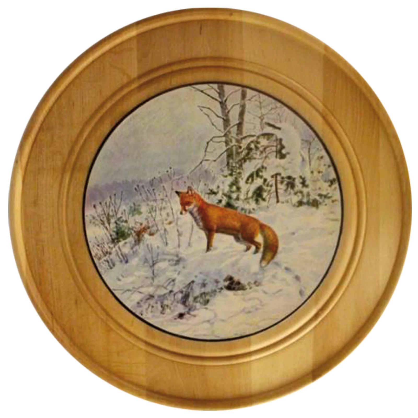 Ehrenscheibe aus Massivholz Fuchs 30 cm