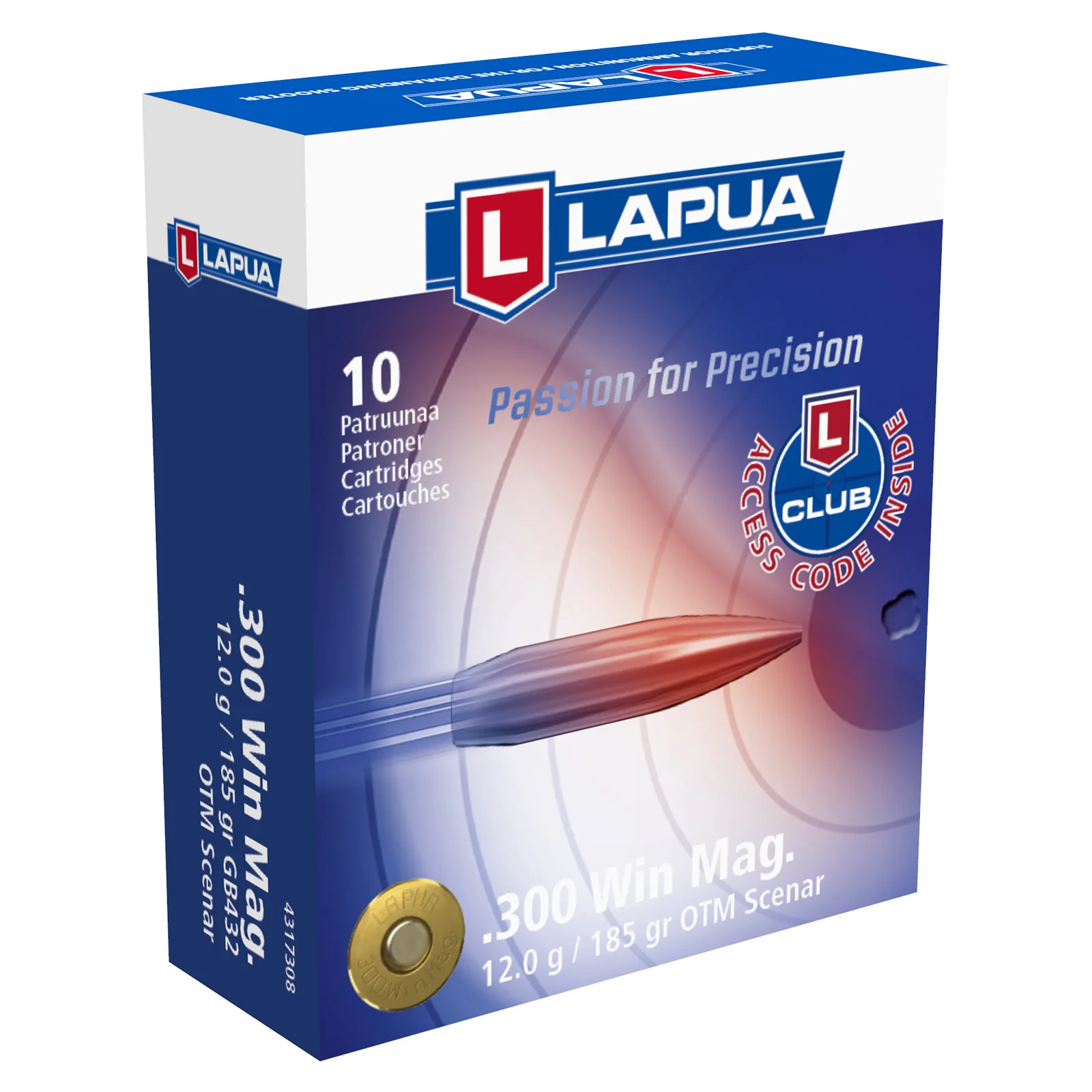 Büchsenpatronen .300WinMag Scenar 12,0g/185gr - 10 Stück