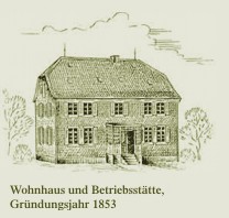 Wohnhaus und Betriebsstätte im Gründungsjahr 1853