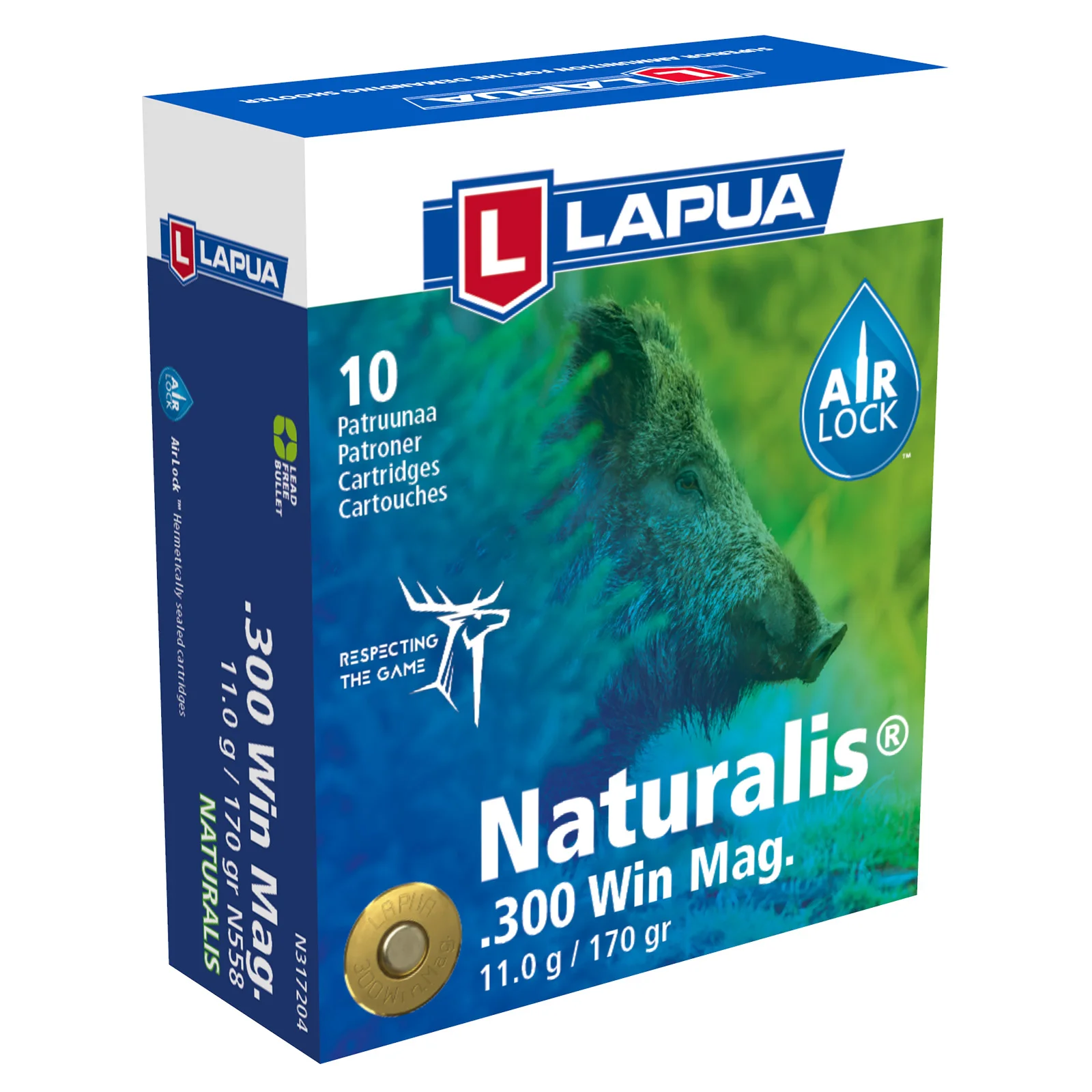 Büchsenpatronen .300WinMag Naturalis 11,0g/170gr - 10 Stück