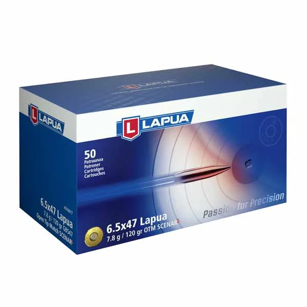 Büchsenpatronen 6,5x47Lapua Scenar 7,8g/120gr - 50 Stück