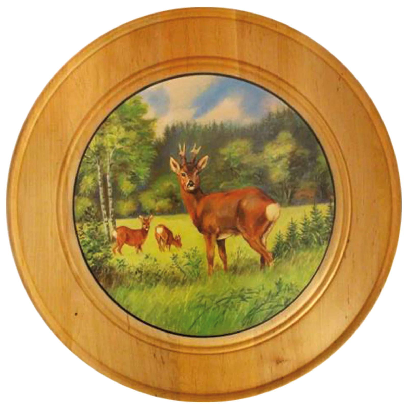 Ehrenscheibe aus Massivholz Bock 60 cm