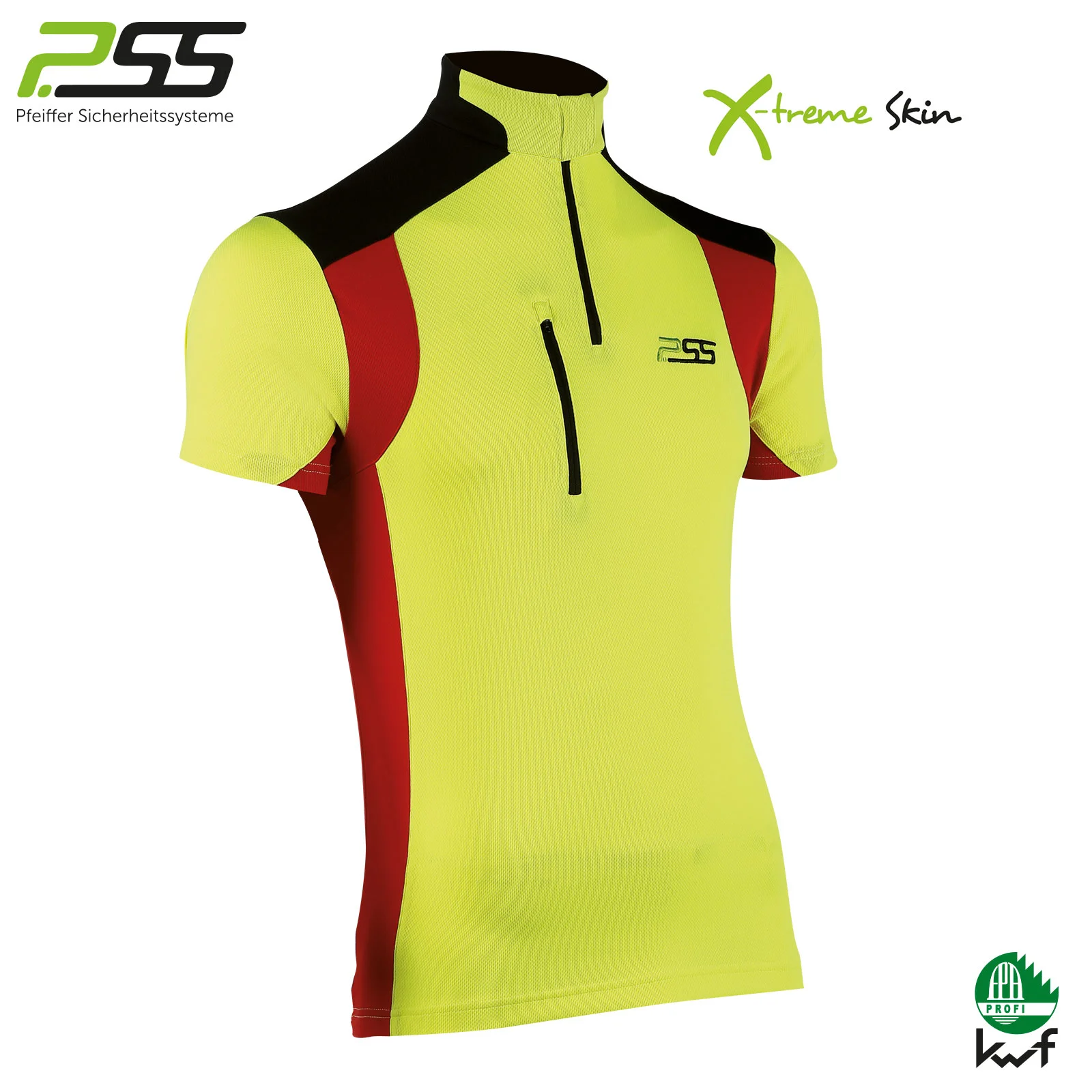 X-treme Skin Kurzarm-Shirt gelb/rot