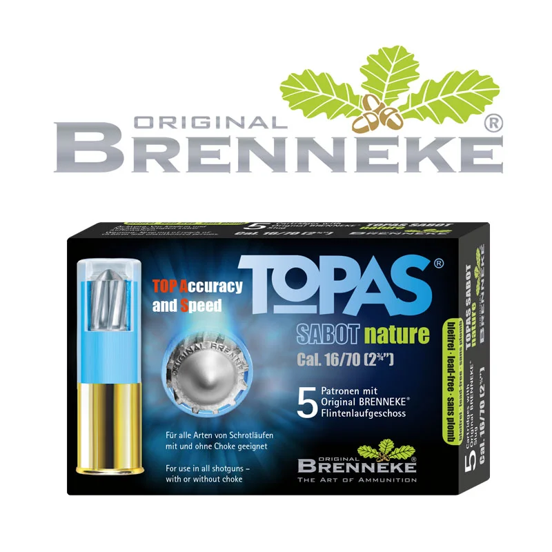 Flintenlaufgeschosse Topas Sabot nature 16/70 17g - 5 Stück