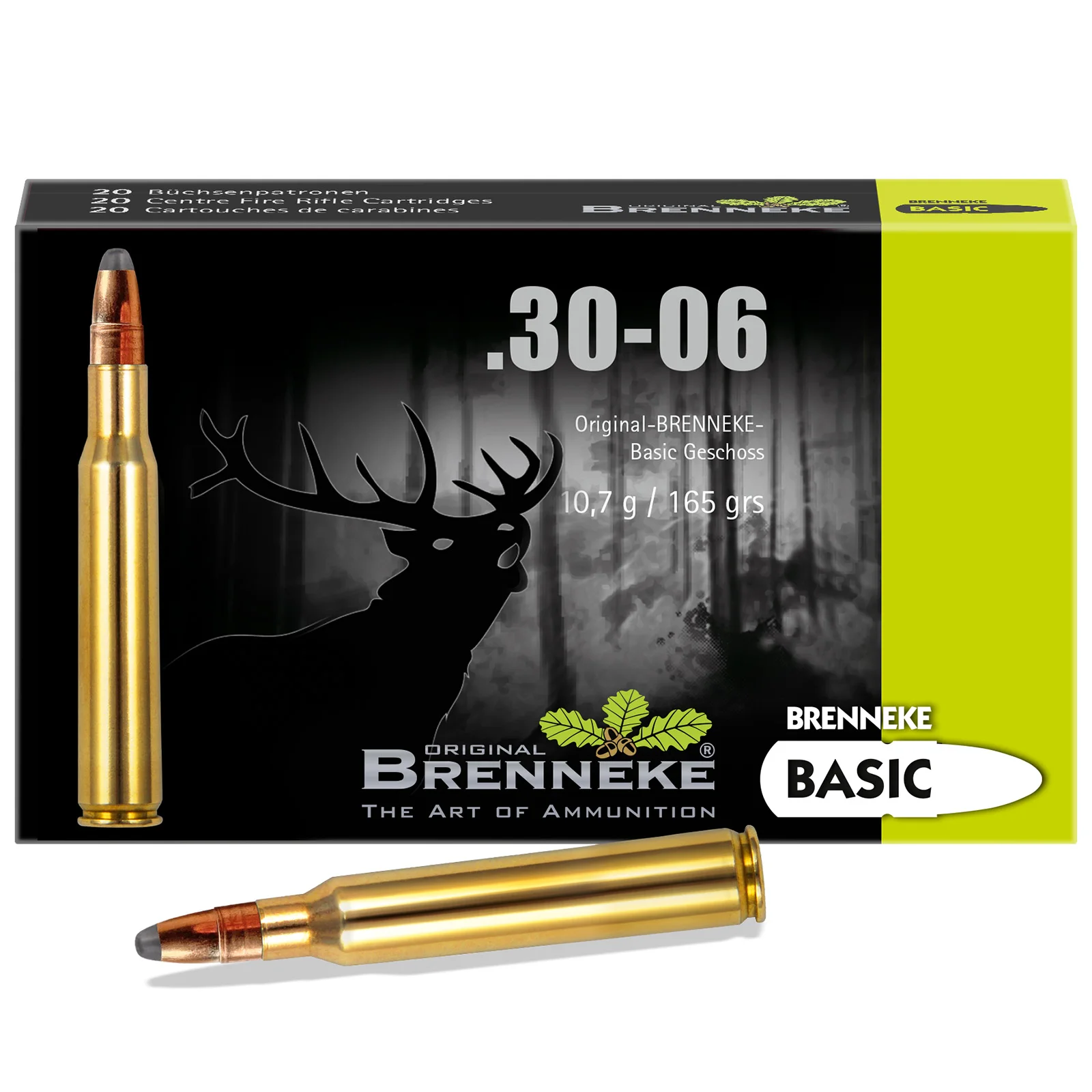 Büchsenpatronen .30-06Spring Basic 10,7g/165gr - 20 Stück