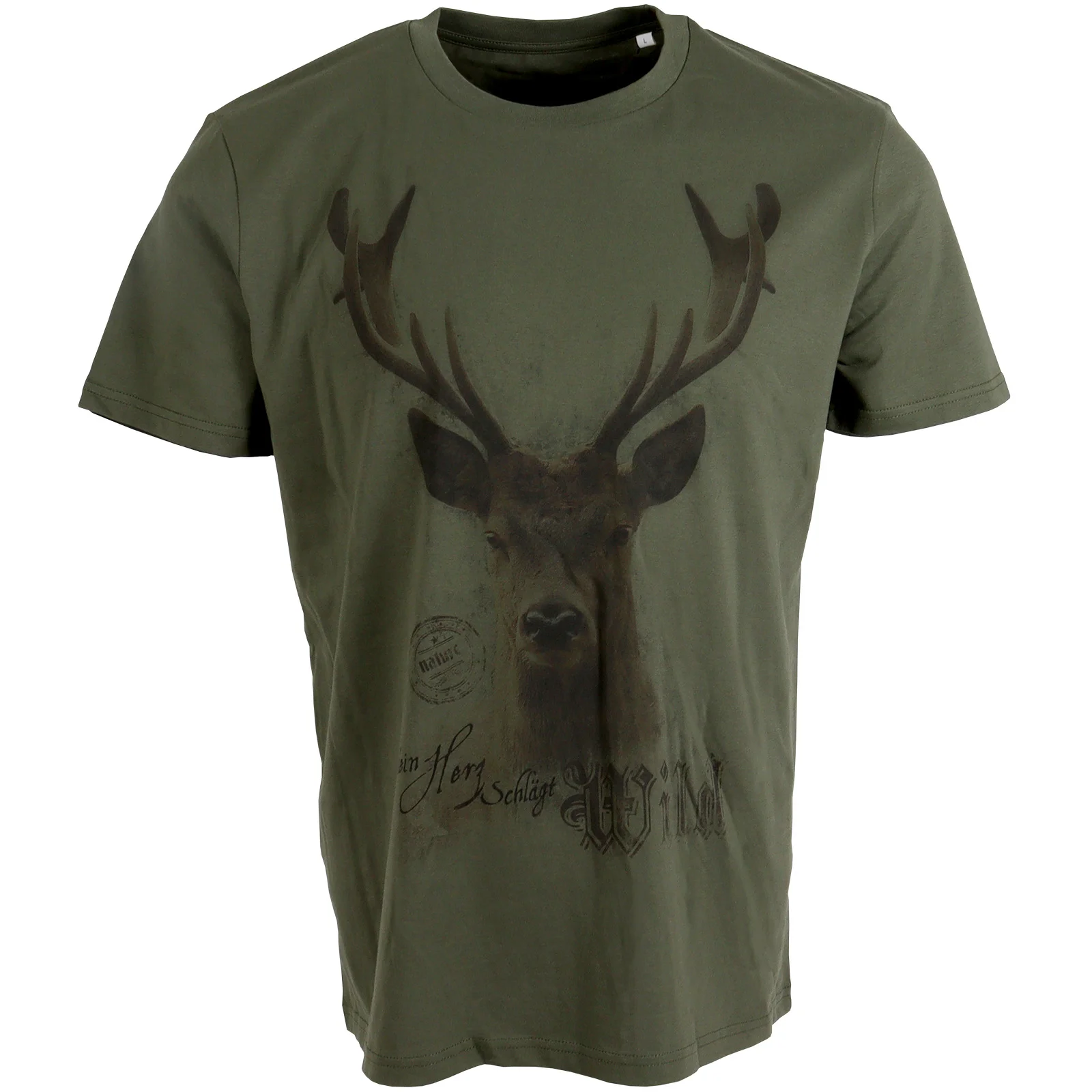 T-Shirt "Mein Herz schlägt wild" grün